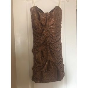 Gold homecoming/prom dress